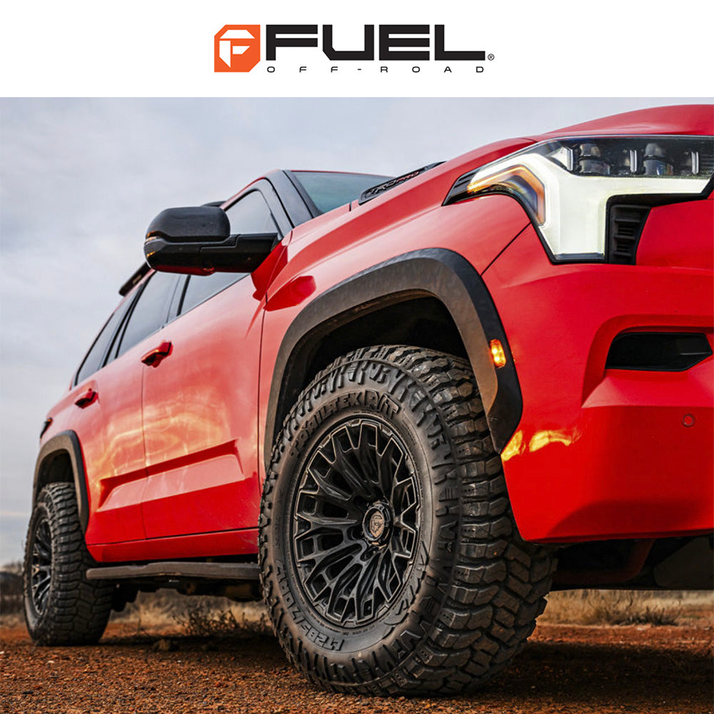 トヨタ ランドクルーザー用 フューエル トラックス 20x9J ET 20 フロント、リア マットブラック ホイール４本セット　Fuel TRAX 20X9 6X5.5 106 +20 M-BLK (消費税、送料込み)