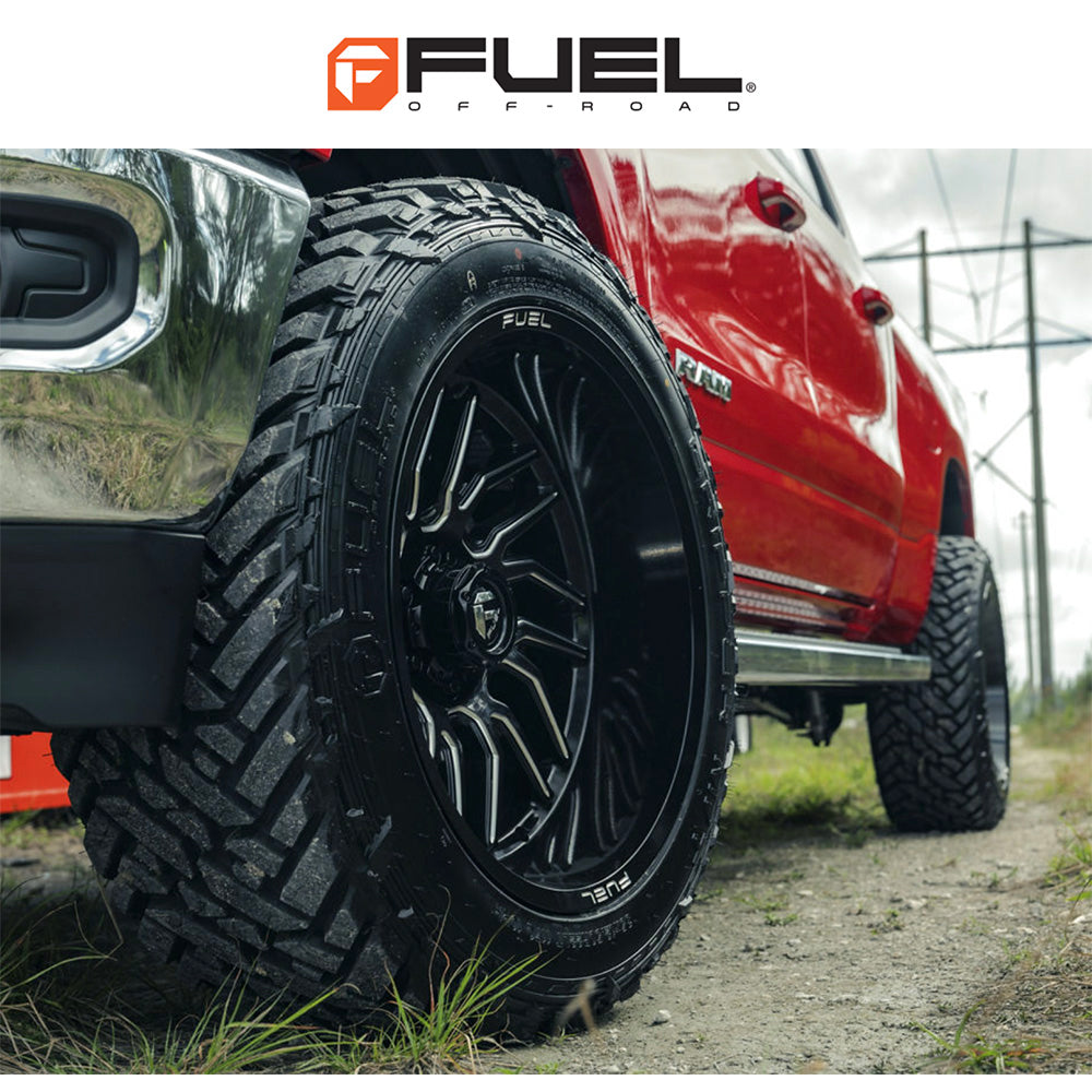 トヨタ ランドクルーザー用 フューエル ハリケーン 20x9J ET 20 フロント、リア グロスブラックミルド ホイール４本セット　Fuel HURRICANE 20X9 6X5.5 106 NBL +20 (消費税、送料込み)