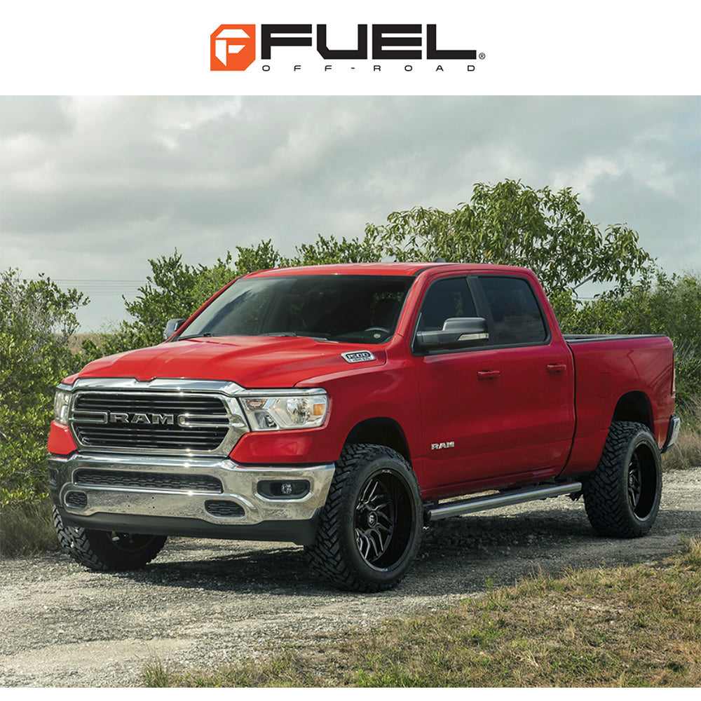 トヨタ ランドクルーザー用 フューエル ハリケーン 20x9J ET 20 フロント、リア グロスブラックミルド ホイール４本セット　Fuel HURRICANE 20X9 6X5.5 106 NBL +20 (消費税、送料込み)