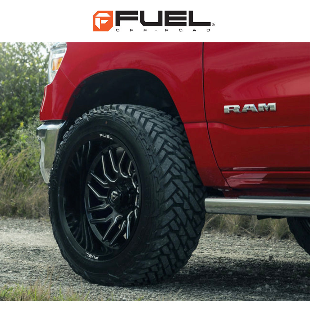 トヨタ ランドクルーザー用 フューエル ハリケーン 20x9J ET 20 フロント、リア グロスブラックミルド ホイール４本セット　Fuel HURRICANE 20X9 6X5.5 106 NBL +20 (消費税、送料込み)