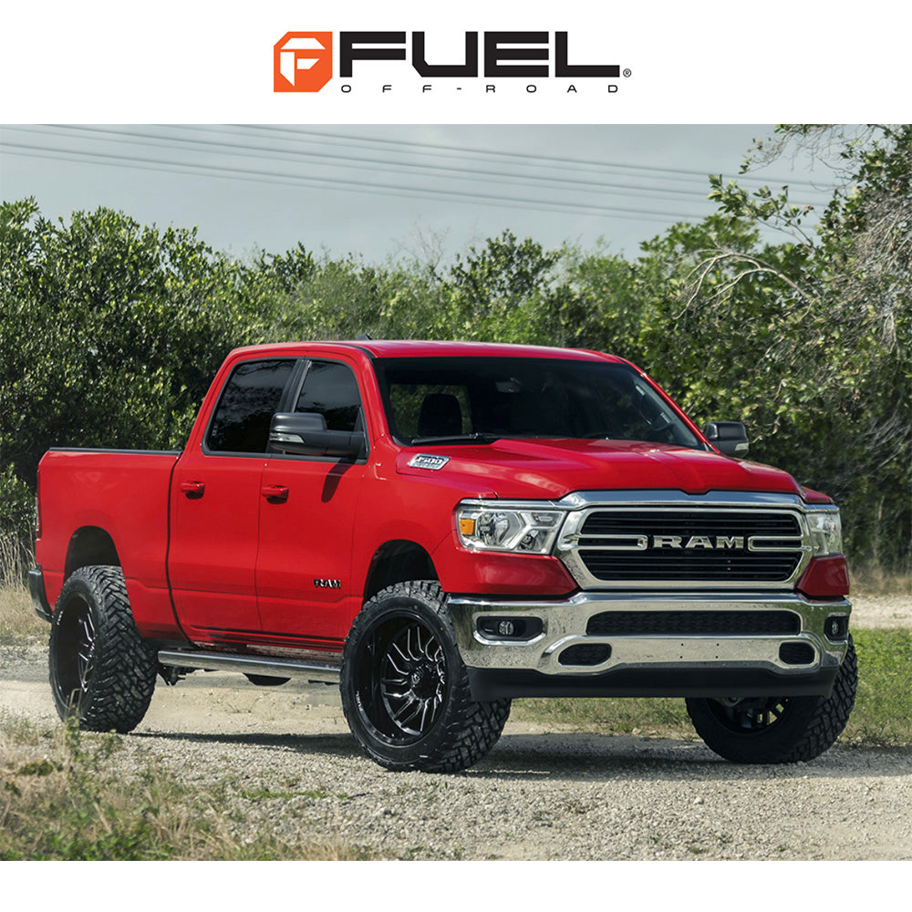 トヨタ ランドクルーザー用 フューエル ハリケーン 20x9J ET 20 フロント、リア グロスブラックミルド ホイール４本セット　Fuel HURRICANE 20X9 6X5.5 106 NBL +20 (消費税、送料込み)
