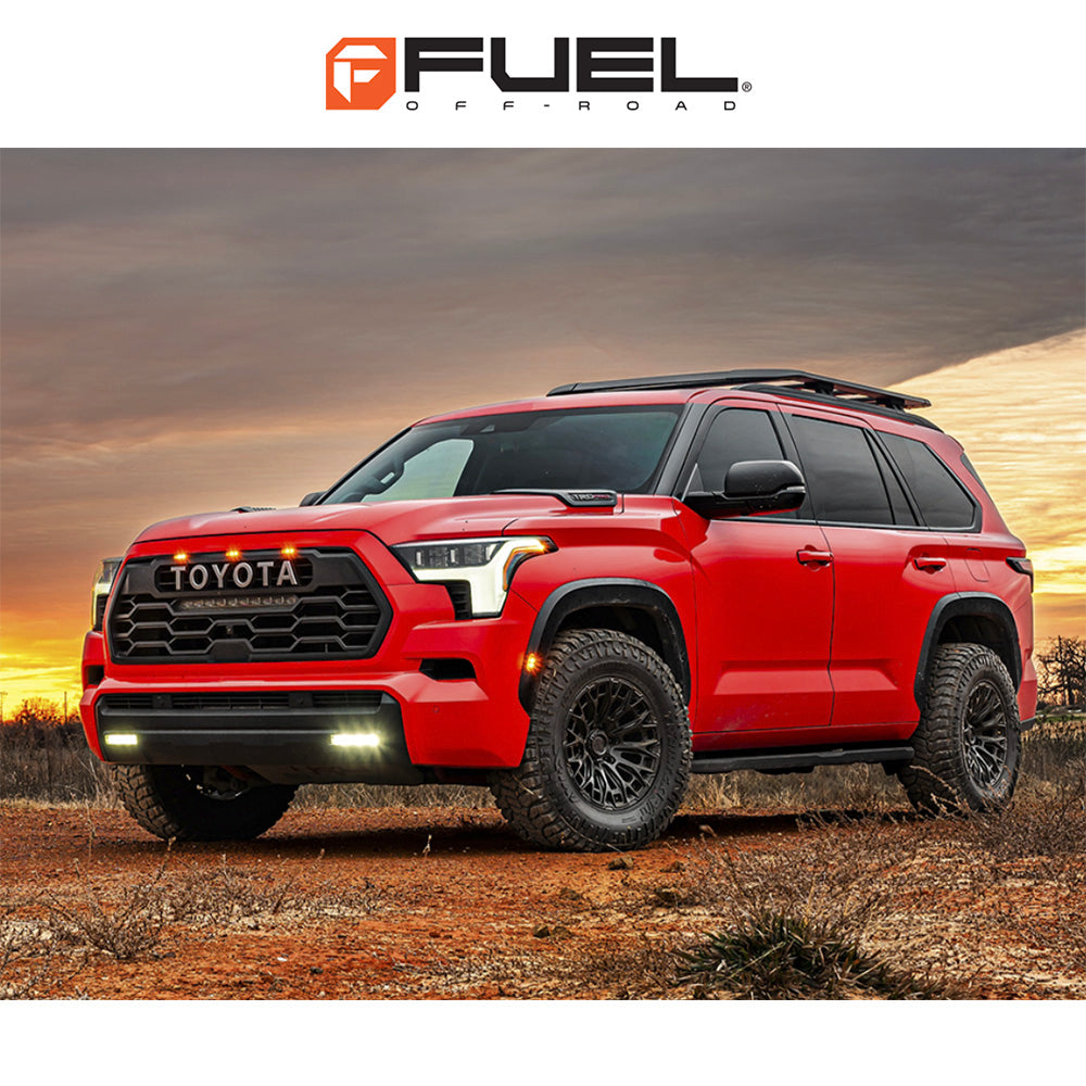 トヨタ ランドクルーザー用 フューエル トラックス 20x9J ET 20 フロント、リア マットブラック ホイール４本セット　Fuel TRAX 20X9 6X5.5 106 +20 M-BLK (消費税、送料込み)