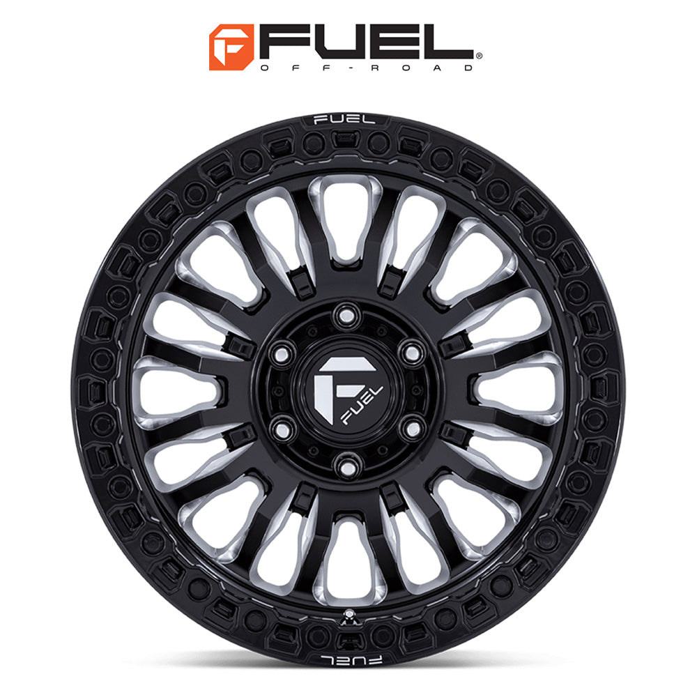 トヨタ ランドクルーザー用 フューエル リンコン 20x9J ET 20 フロント、リア グロスブラックミルド ホイール４本セット　Fuel RINCON 20X9 6X5.5 106 +20 G-BLK MILL (消費税、送料込み)