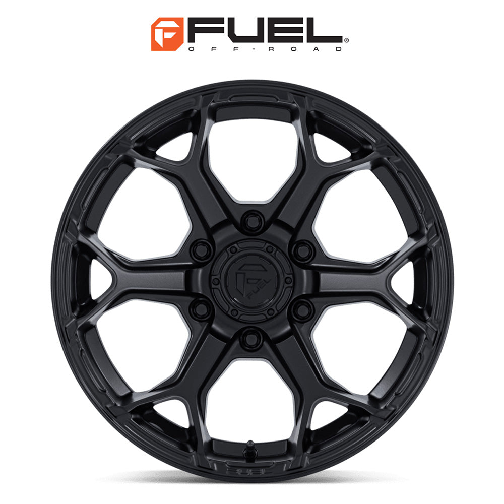 トヨタ ランドクルーザー用 フューエル スプライサー 17x8.5J ET 25 フロント、リア ブラックアウト フローフォームホイール４本セット　Fuel SPLICER 17X8.5 6X5.5 106 +25 BLK-OUT (消費税、送料込み)
