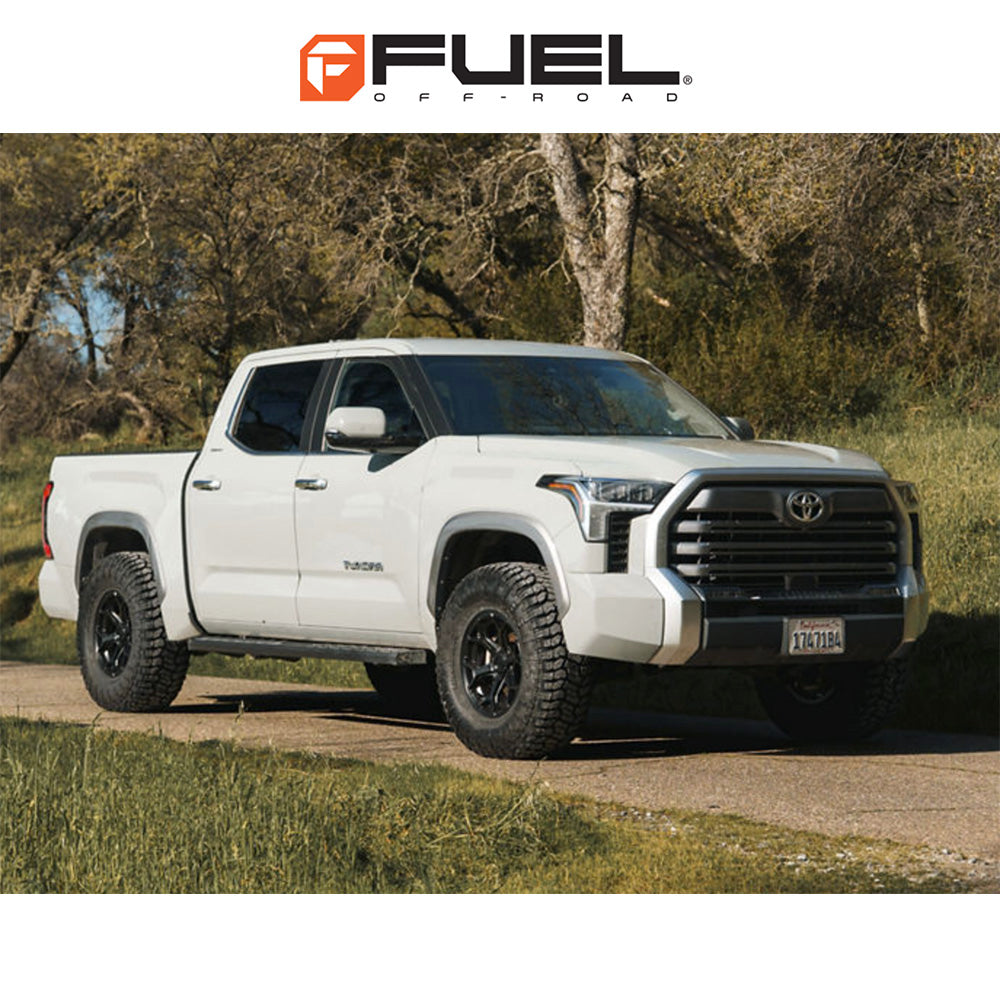 トヨタ ランドクルーザー用 フューエル スプライサー 17x8.5J ET 25 フロント、リア ブラックアウト フローフォームホイール４本セット　Fuel SPLICER 17X8.5 6X5.5 106 +25 BLK-OUT (消費税、送料込み)