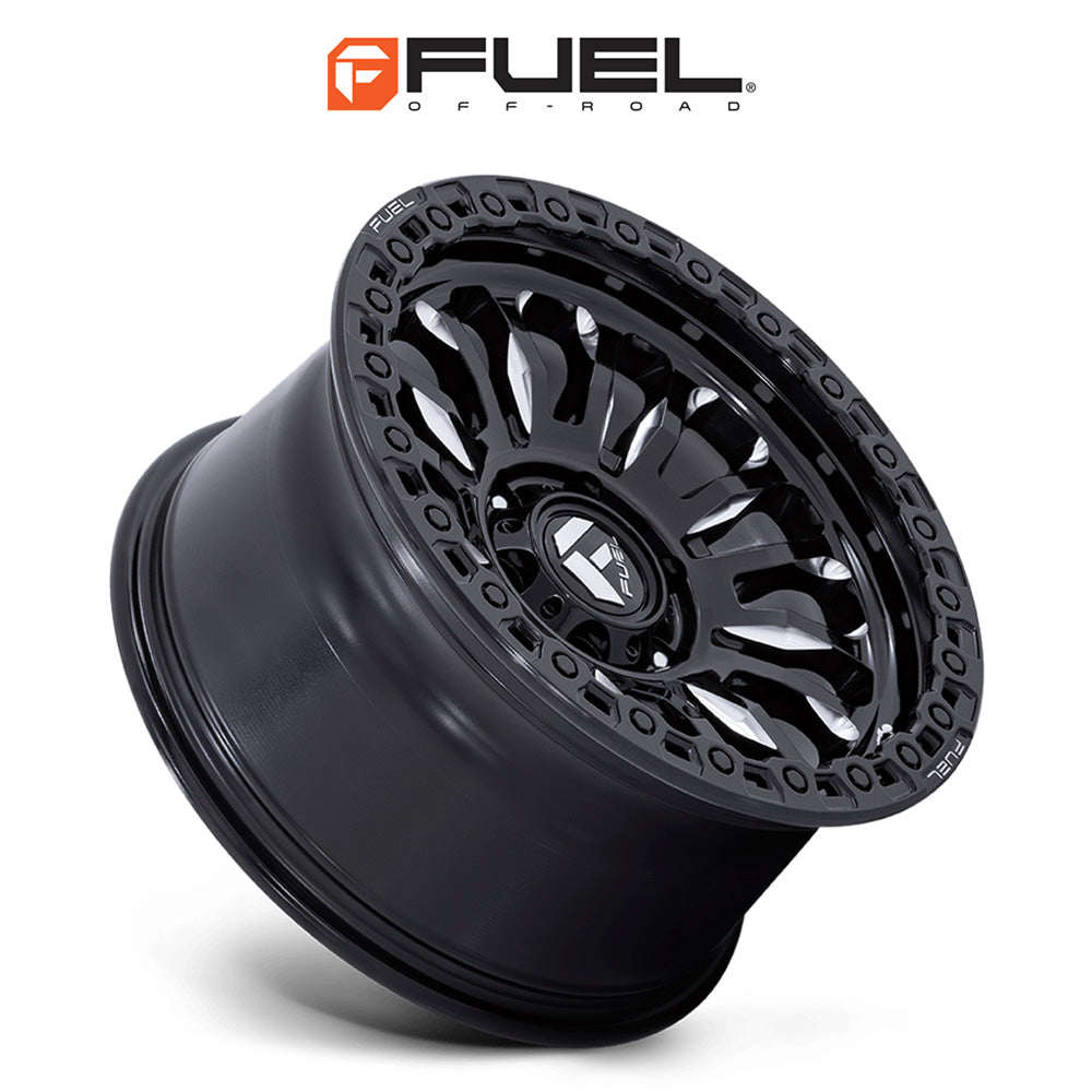 トヨタ ランドクルーザー用 フューエル リンコン 20x9J ET 20 フロント、リア グロスブラックミルド ホイール４本セット　Fuel RINCON 20X9 6X5.5 106 +20 G-BLK MILL (消費税、送料込み)