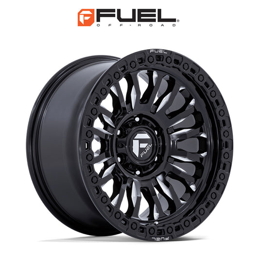 トヨタ ランドクルーザー用 フューエル リンコン 20x9J ET 20 フロント、リア グロスブラックミルド ホイール４本セット　Fuel RINCON 20X9 6X5.5 106 +20 G-BLK MILL (消費税、送料込み)