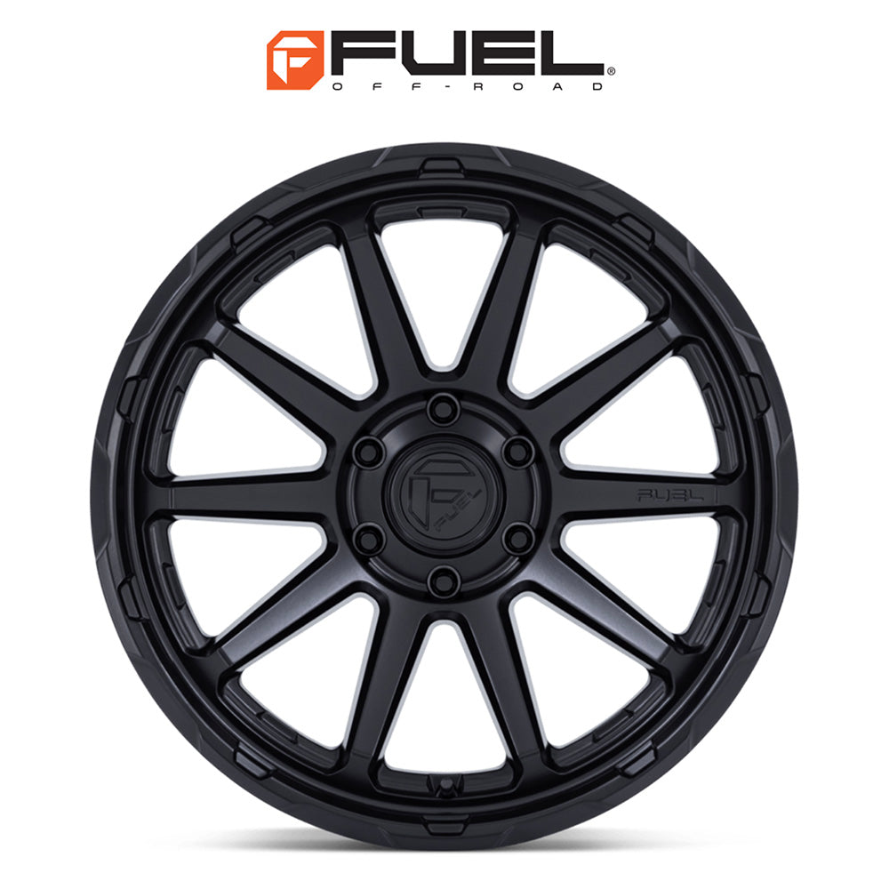 トヨタ ランドクルーザー用 フューエル サーキット 17x8.5J ET 25 フロント、リア マットブラック ホイール４本セット　Fuel CIRCUIT 17X8.5 6X5.5 106 +25 M-BLK (消費税、送料込み)