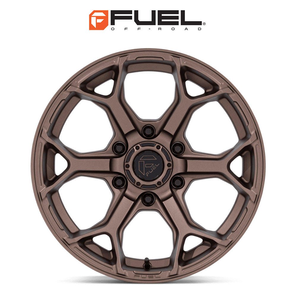 トヨタ ランドクルーザー用 フューエル スプライサー 17x8.5J ET 25 フロント、リア ーントブロンズ フローフォームホイール４本セット　Fuel SPLICER 17X8.5 6X5.5 106 +25 B-BRNZ (消費税、送料込み)