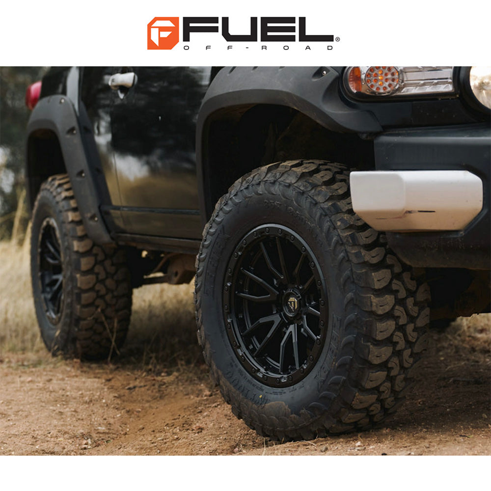 トヨタ ランドクルーザー用 フューエル レベル 18x9J ET 20 フロント、リア マットブラック ホイール４本セット (消費税、送料込み)