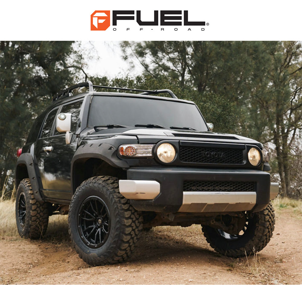 トヨタ ランドクルーザー用 フューエル レベル 18x9J ET 20 フロント、リア マットブラック ホイール４本セット (消費税、送料込み)