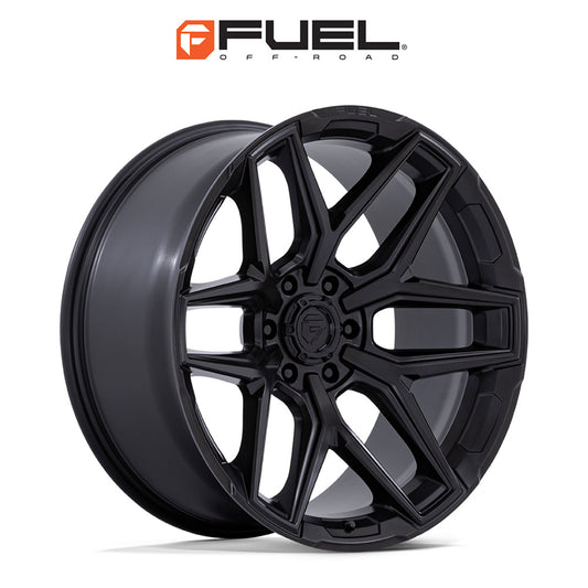 トヨタ ランドクルーザー用  フューエル フラックス 20x9J ET 20 フロント、リア ブラックアウト ホイール４本セット　Fuel FLUX 20X9 6X5.5 106 +20 BLK-OUT (消費税、送料込み)