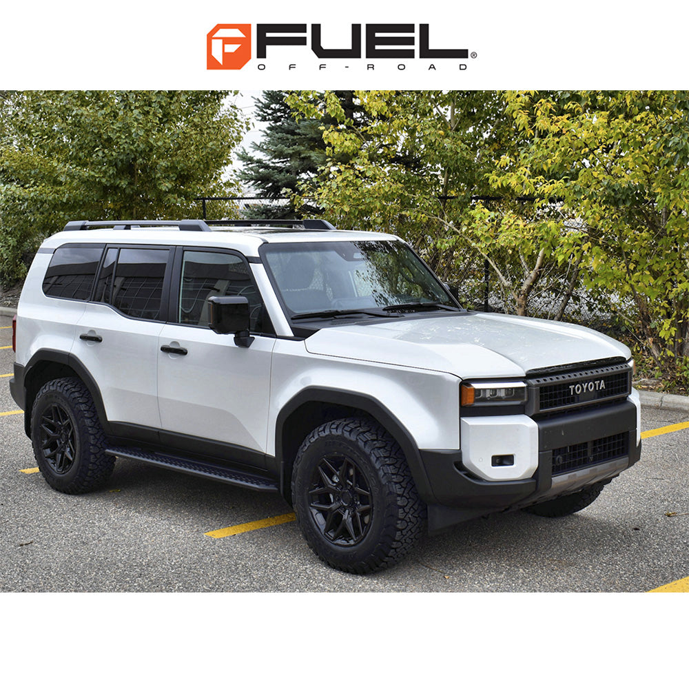 トヨタ ランドクルーザー用  フューエル フラックス 20x9J ET 20 フロント、リア ブラックアウト ホイール４本セット　Fuel FLUX 20X9 6X5.5 106 +20 BLK-OUT (消費税、送料込み)