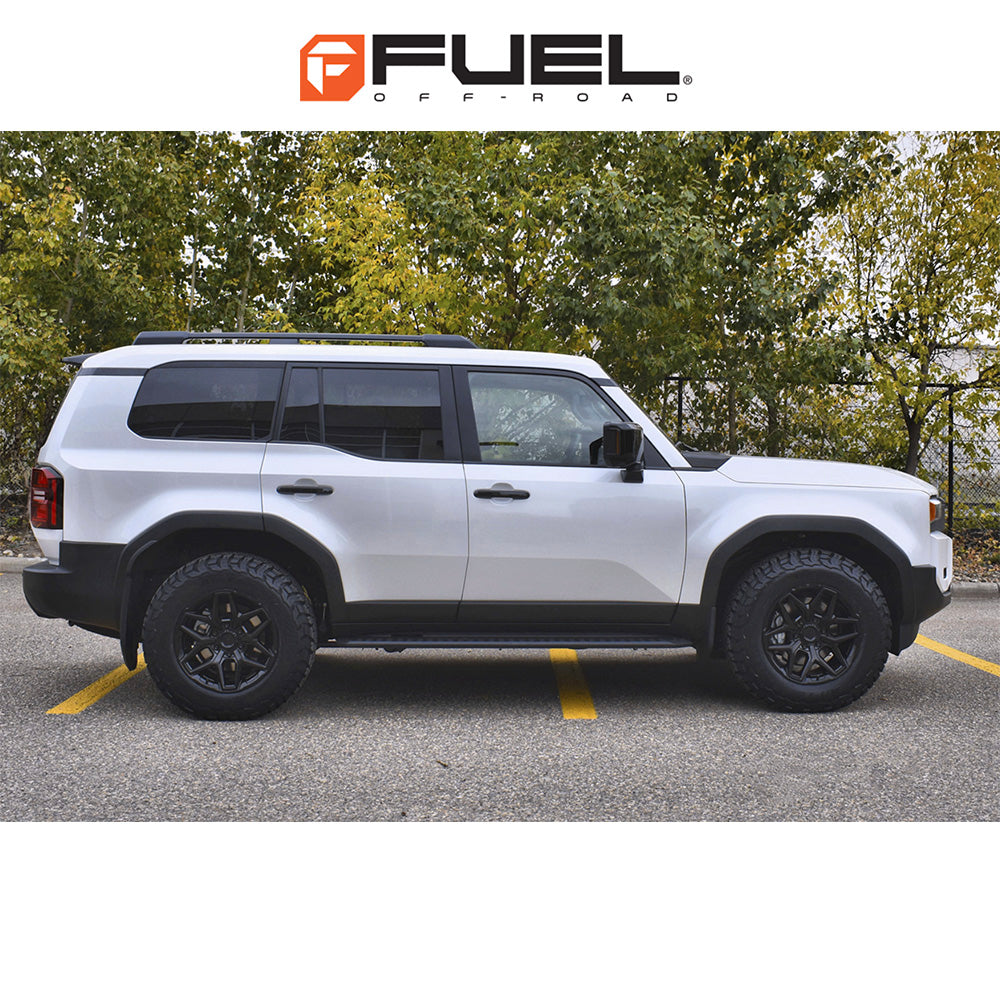 トヨタ ランドクルーザー用  フューエル フラックス 20x9J ET 20 フロント、リア ブラックアウト ホイール４本セット　Fuel FLUX 20X9 6X5.5 106 +20 BLK-OUT (消費税、送料込み)