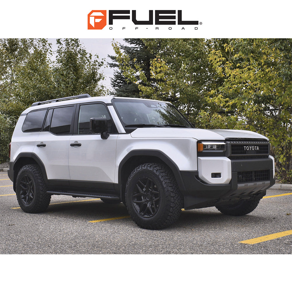 トヨタ ランドクルーザー用  フューエル フラックス 20x9J ET 20 フロント、リア ブラックアウト ホイール４本セット　Fuel FLUX 20X9 6X5.5 106 +20 BLK-OUT (消費税、送料込み)