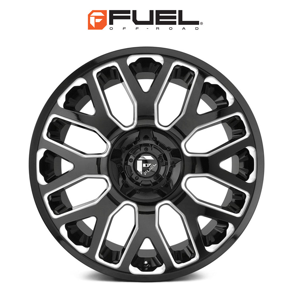 トヨタ ランドクルーザー用 フューエル ウォーリアー 20x9J ET 20 フロント、リア グロスブラックミルド ホイール４本セット　Fuel WARRIOR 20X9 6X135/5.5 106.1 NBL +20 (消費税、送料込み)