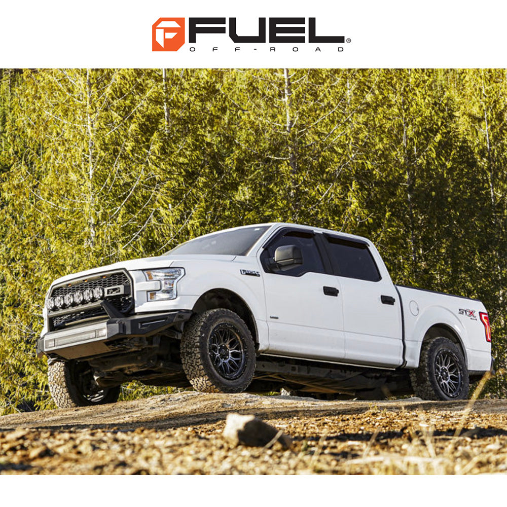 トヨタ ランドクルーザー用 フューエル サージ 18x9J ET 20 フロント、リア グロスブラック マシニング加工済み(グレーティント付き)ホイール４本セット　Fuel SURGE 18X9 6X5.5 106 +20 G-BLK-MCH-GTCC (消費税、送料込み)