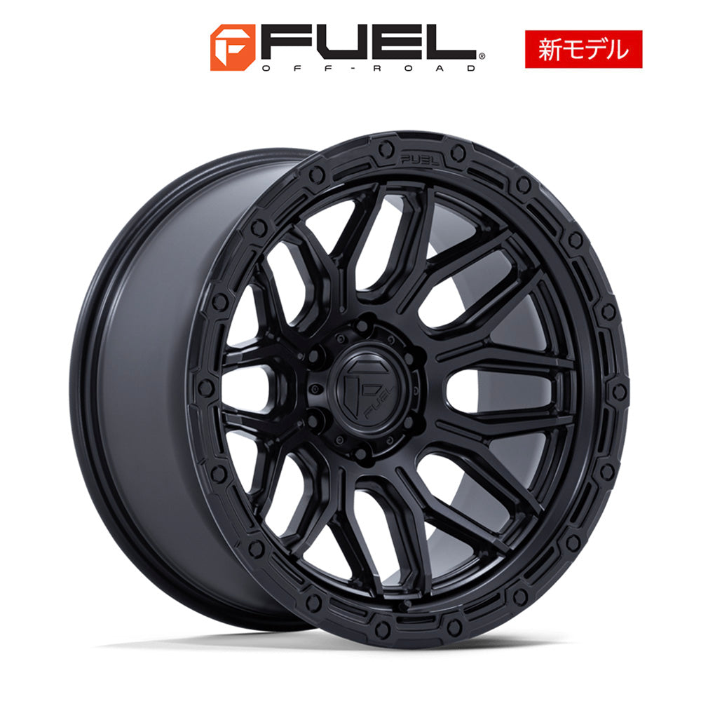 トヨタ ランドクルーザー用 フューエル サージ 18x9J ET 20 フロント、リア マットブラック グロスブラック リップ ホイール４本セット　Fuel SURGE 18X9 6X5.5 106 +20 M-BLK GB-LP (消費税、送料込み)