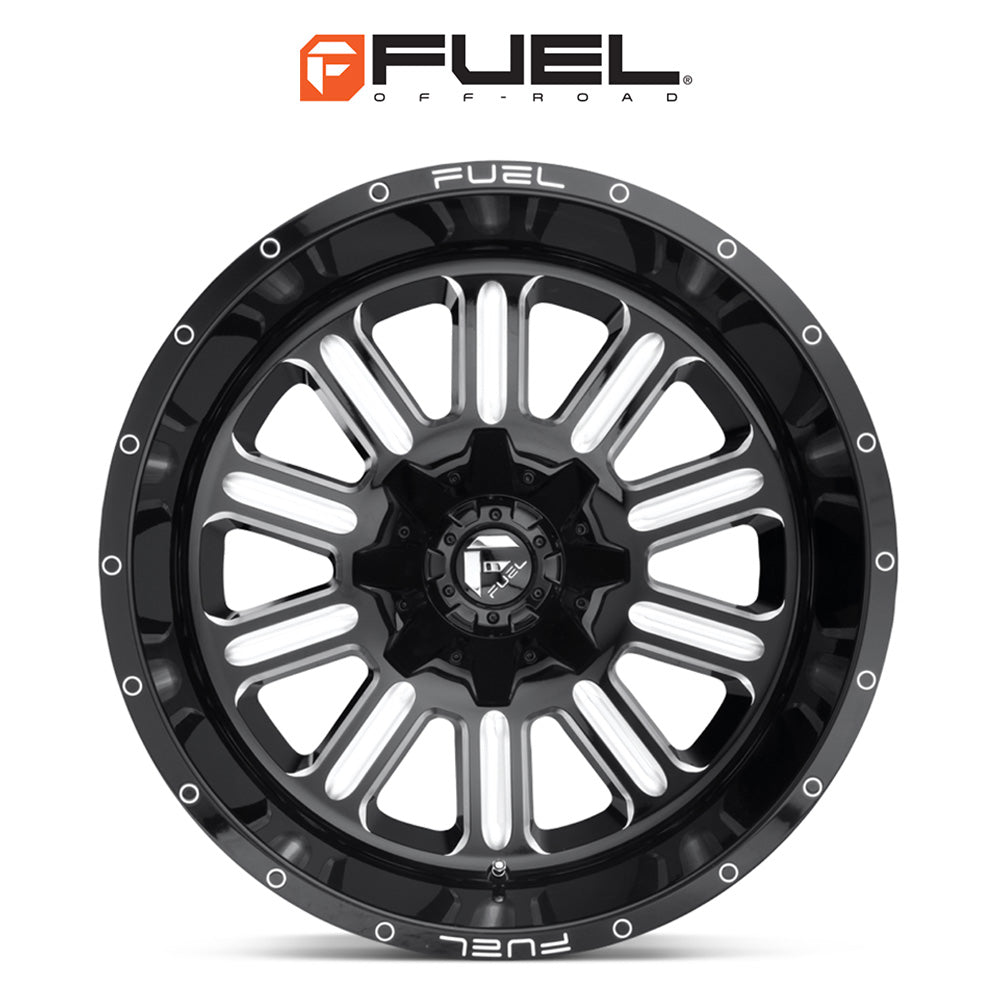 トヨタ ランドクルーザー用 フューエル ハードライン 20x9J ET 19 フロント、リア グロスブラックミルド ホイール４本セット　Fuel HARDLINE 20X9 6X135/5.5 NBL 106.1 19 (消費税、送料込み)