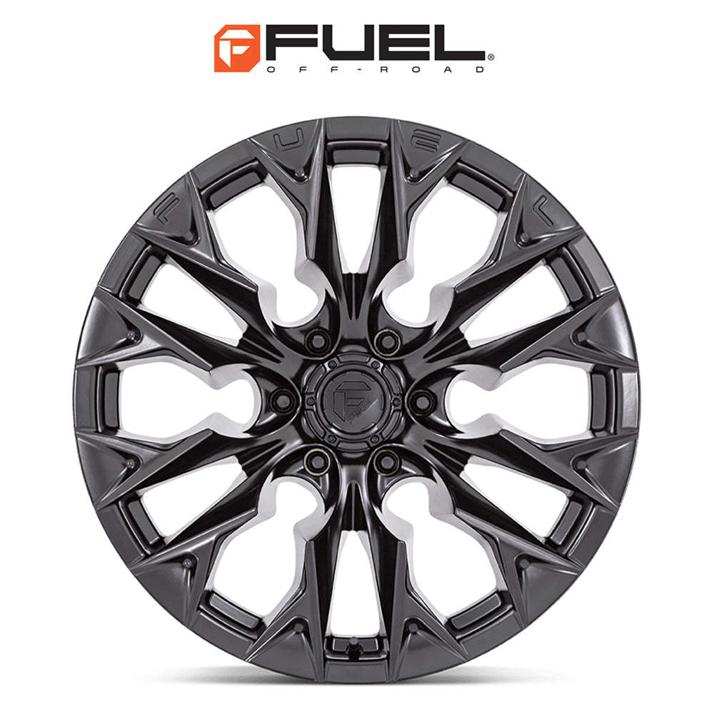 トヨタ ランドクルーザー用 フューエル フレイム 20x9J ET 20 フロント、リア ブラックアウト ホイール４本セット　Fuel FLAME 20X9 6X5.5 106 BD +20 (消費税、送料込み)