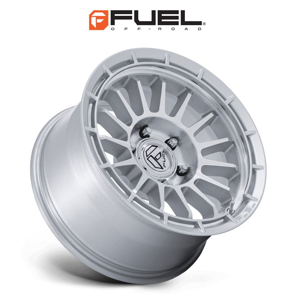 トヨタ ランドクルーザー用 フューエル アセンド 17x8.5J ET 25 フロント、リア グロスシルバーマシンドフェイス ホイール４本セット　Fuel ASCEND 17X8.5 6X5.5 106 +25 G-SLV-MCH-FC (消費税、送料込み)