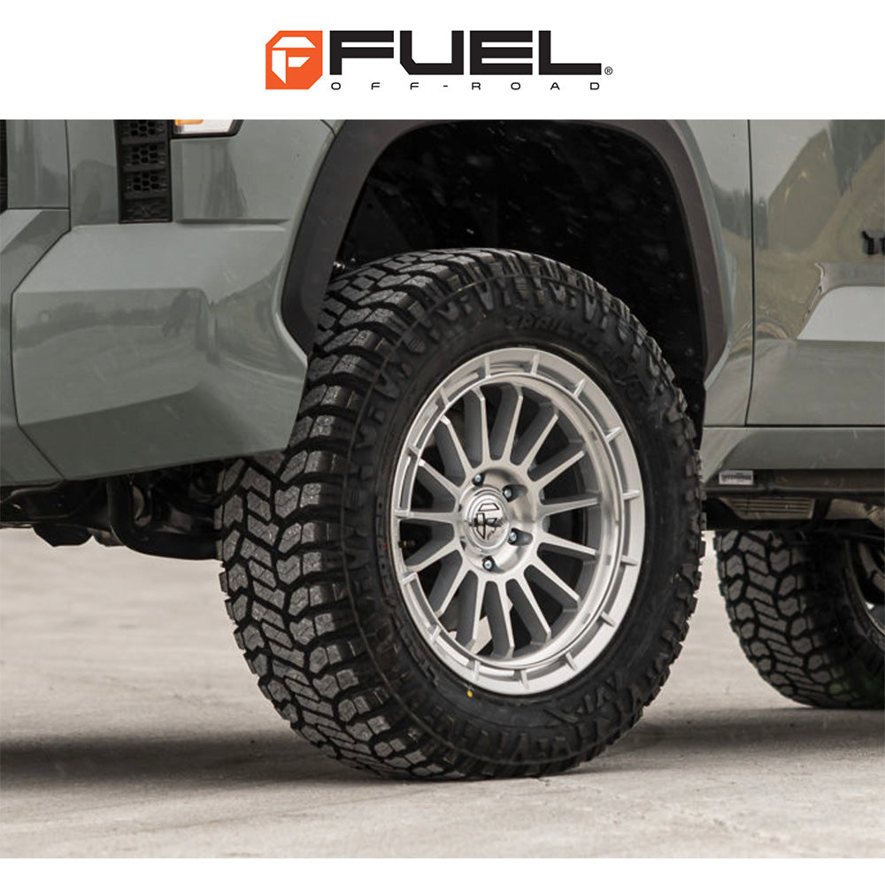 トヨタ ランドクルーザー用 フューエル アセンド 17x8.5J ET 25 フロント、リア グロスシルバーマシンドフェイス ホイール４本セット　Fuel ASCEND 17X8.5 6X5.5 106 +25 G-SLV-MCH-FC (消費税、送料込み)
