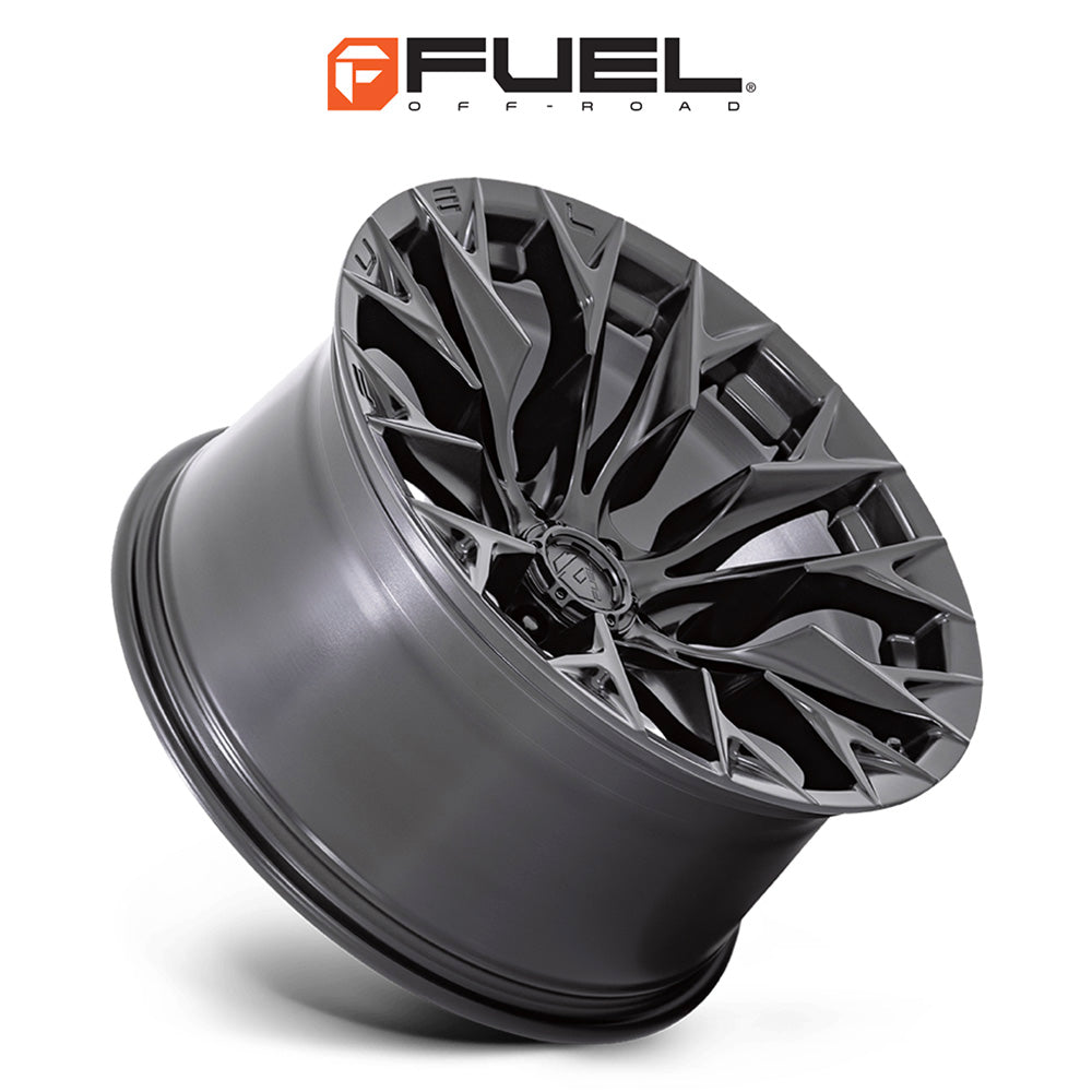 トヨタ ランドクルーザー用 フューエル フレイム 20x9J ET 20 フロント、リア ブラックアウト ホイール４本セット　Fuel FLAME 20X9 6X5.5 106 BD +20 (消費税、送料込み)
