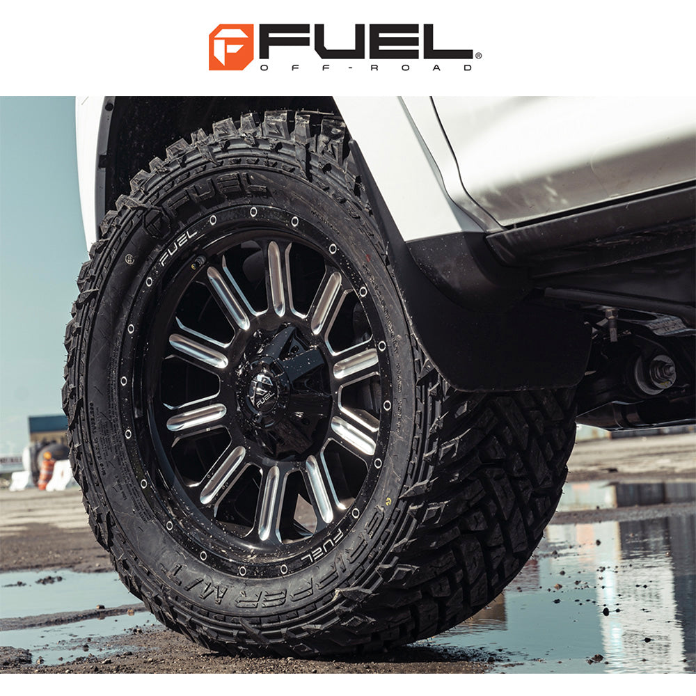トヨタ ランドクルーザー用 フューエル ハードライン 20x9J ET 19 フロント、リア グロスブラックミルド ホイール４本セット　Fuel HARDLINE 20X9 6X135/5.5 NBL 106.1 19 (消費税、送料込み)