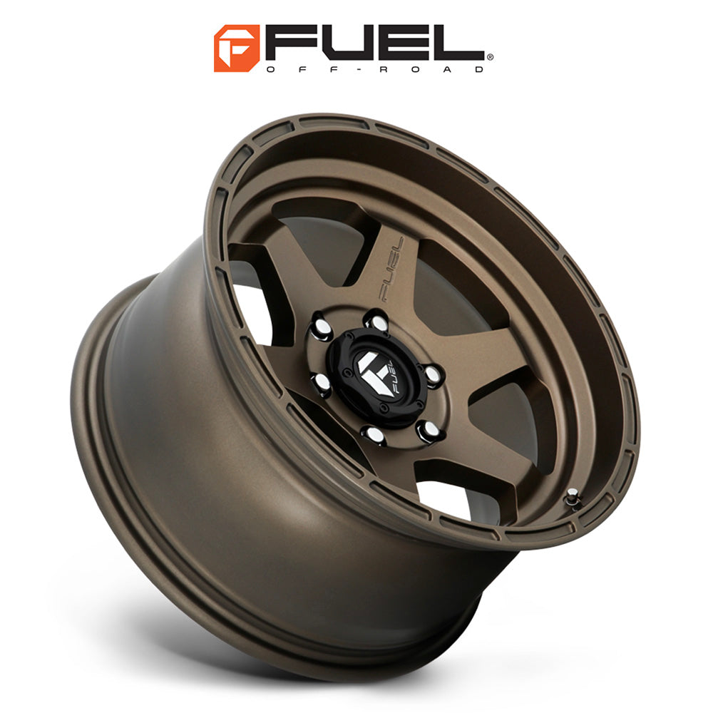 トヨタ ランドクルーザー用 フューエル ショック 17x9J ET 20 フロント、リア マットブロンズ ホイール４本セット　Fuel SHOK 17X9 6X5.5 106.1 ZD +20 (消費税、送料込み)