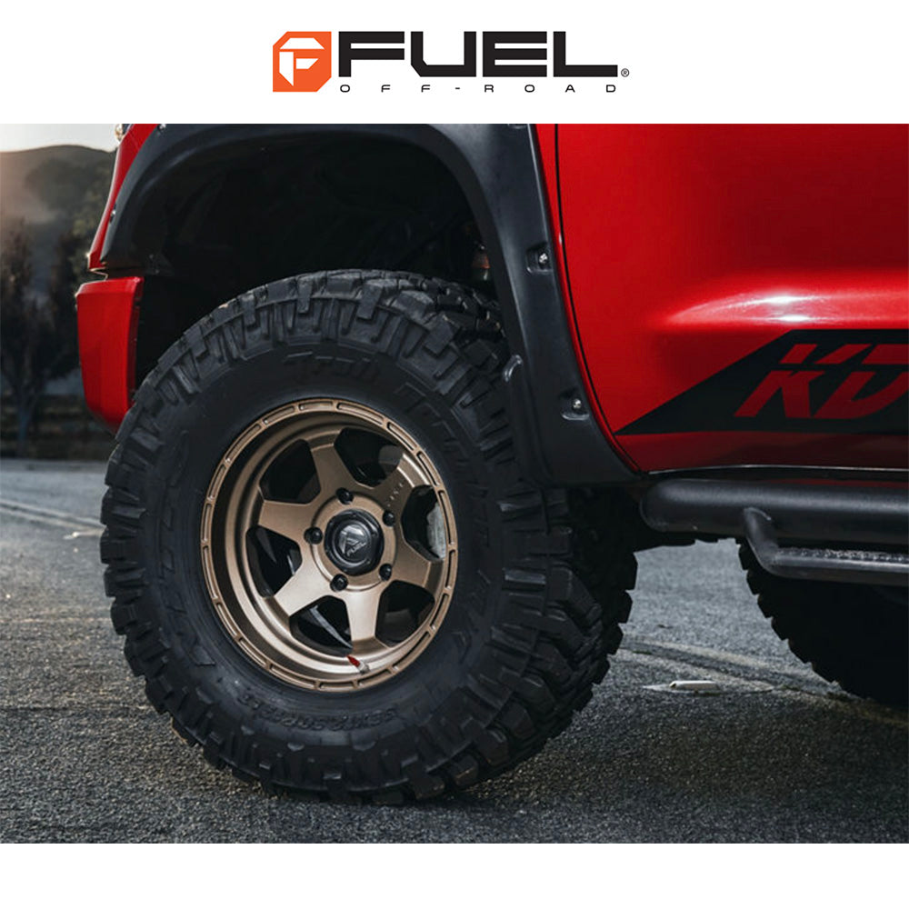 トヨタ ランドクルーザー用 フューエル ショック 17x9J ET 20 フロント、リア マットブロンズ ホイール４本セット　Fuel SHOK 17X9 6X5.5 106.1 ZD +20 (消費税、送料込み)