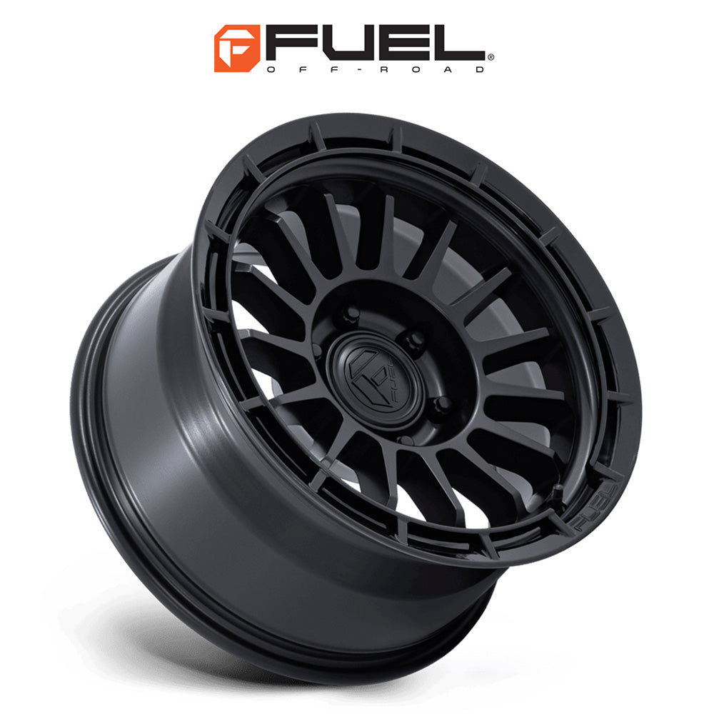 トヨタ ランドクルーザー用 フューエル アセンド 17x8.5J ET 25 フロント、リア マットブラック グロスブラック リップ ホイール４本セット　Fuel ASCEND 17X8.5 6X5.5 106 +25 M-BLK-GB-LP (消費税、送料込み)