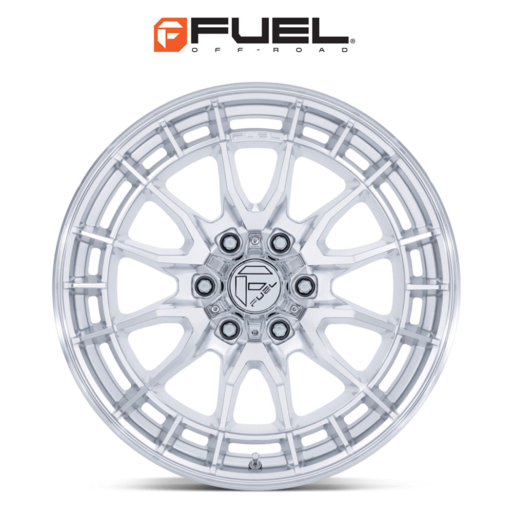 トヨタ ランドクルーザー用 フューエル レボルト 20x9J ET 20 フロント、リア ハイパーシルバー (マシニング加工済みフェイス) ホイール４本セット　Fuel REVOLT 20X9 6X5.5 106 +20 H-SLV MCH-FC (消費税、送料込み)