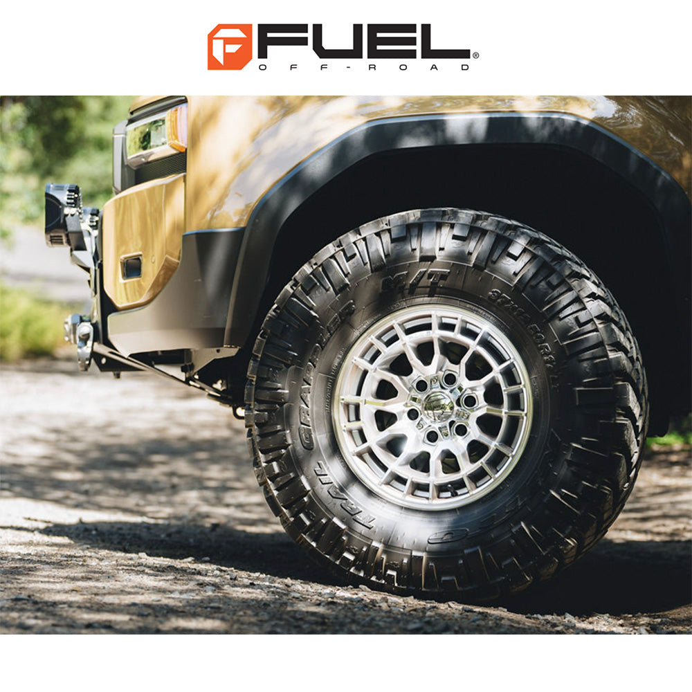 トヨタ ランドクルーザー用 フューエル レボルト 20x9J ET 20 フロント、リア ハイパーシルバー (マシニング加工済みフェイス) ホイール４本セット　Fuel REVOLT 20X9 6X5.5 106 +20 H-SLV MCH-FC (消費税、送料込み)