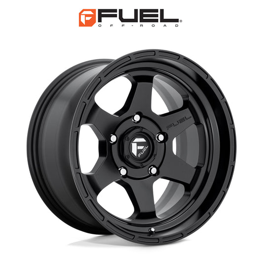 トヨタ ランドクルーザー用 フューエル ショック 18x9J ET 20 フロント、リア マットブラック ホイール４本セット　Fuel SHOK 18X9 6X5.5 106.1 BD +20 (消費税、送料込み)