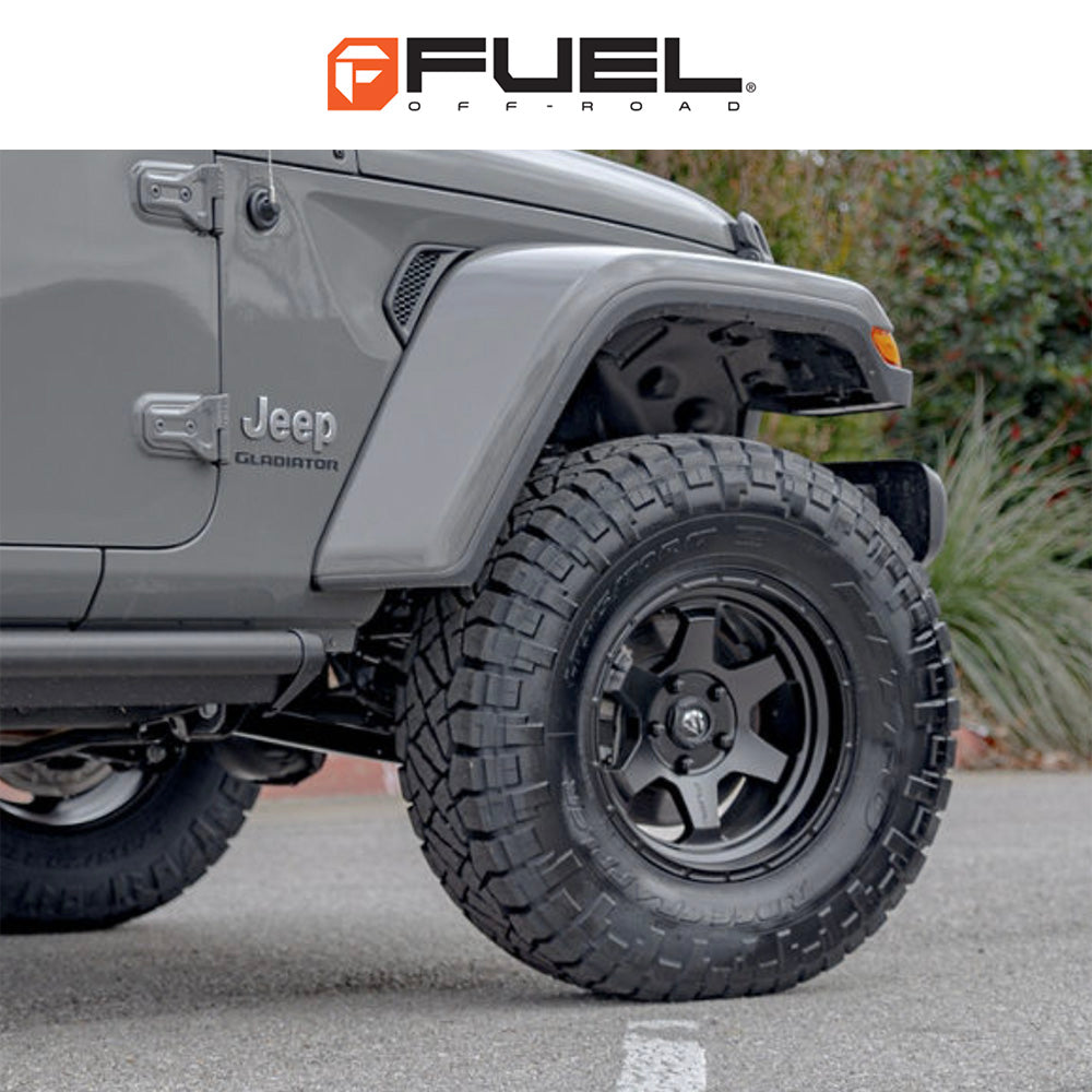 トヨタ ランドクルーザー用 フューエル ショック 18x9J ET 20 フロント、リア マットブラック ホイール４本セット　Fuel SHOK 18X9 6X5.5 106.1 BD +20 (消費税、送料込み)