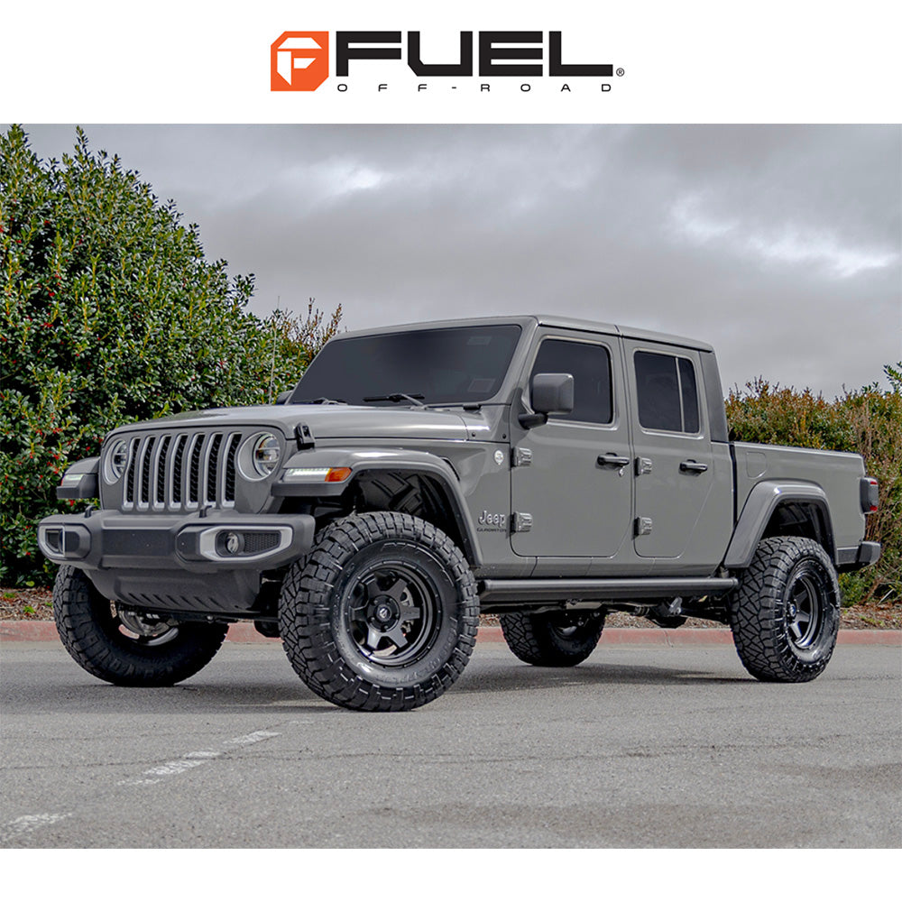トヨタ ランドクルーザー用 フューエル ショック 18x9J ET 20 フロント、リア マットブラック ホイール４本セット　Fuel SHOK 18X9 6X5.5 106.1 BD +20 (消費税、送料込み)