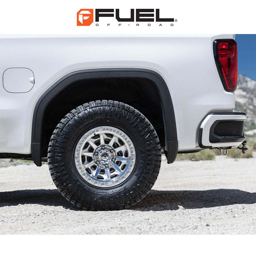 トヨタ ランドクルーザー用 フューエル カバート 18x9J ET 20 フロント、リア シルバーマシンドフェイス ホイール４本セット　Fuel COVERT 18X9 6X5.5 106 +20 SLV-MACH-FC (消費税、送料込み)