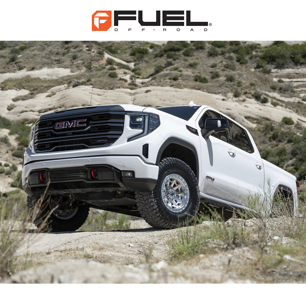 トヨタ ランドクルーザー用 フューエル カバート 18x9J ET 20 フロント、リア シルバーマシンドフェイス ホイール４本セット　Fuel COVERT 18X9 6X5.5 106 +20 SLV-MACH-FC (消費税、送料込み)