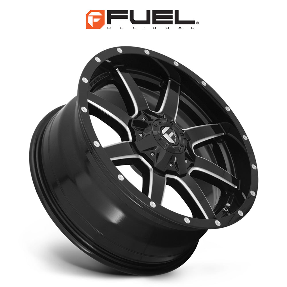 トヨタ ランドクルーザー用 フューエル マーヴェリック 20x9J ET 20 フロント、リア グロスブラックミルド ホイール４本セット　Fuel D610 MAVERICK 20X9 6X135/5.5 NBL 20MM (消費税、送料込み)