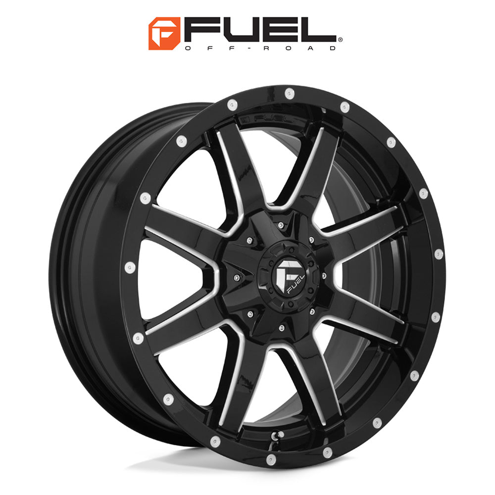 トヨタ ランドクルーザー用 フューエル マーヴェリック 20x9J ET 20 フロント、リア グロスブラックミルド ホイール４本セット　Fuel D610 MAVERICK 20X9 6X135/5.5 NBL 20MM (消費税、送料込み)