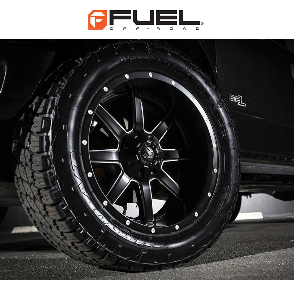 トヨタ ランドクルーザー用 フューエル マーヴェリック 20x9J ET 20 フロント、リア グロスブラックミルド ホイール４本セット　Fuel D610 MAVERICK 20X9 6X135/5.5 NBL 20MM (消費税、送料込み)