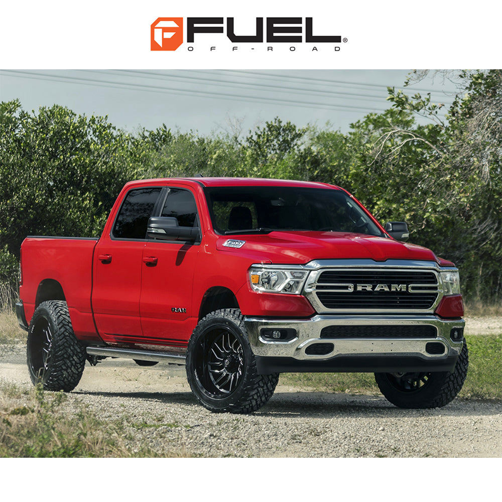 トヨタ ランドクルーザー用 フューエル ハリケーン 20x9J ET 20 フロント、リア グロスブラック、ミルド加工、レッドティント ホイール４本セット　Fuel HURRICANE 20X9 6X5.5 106 NLQ +20 (消費税、送料込み)