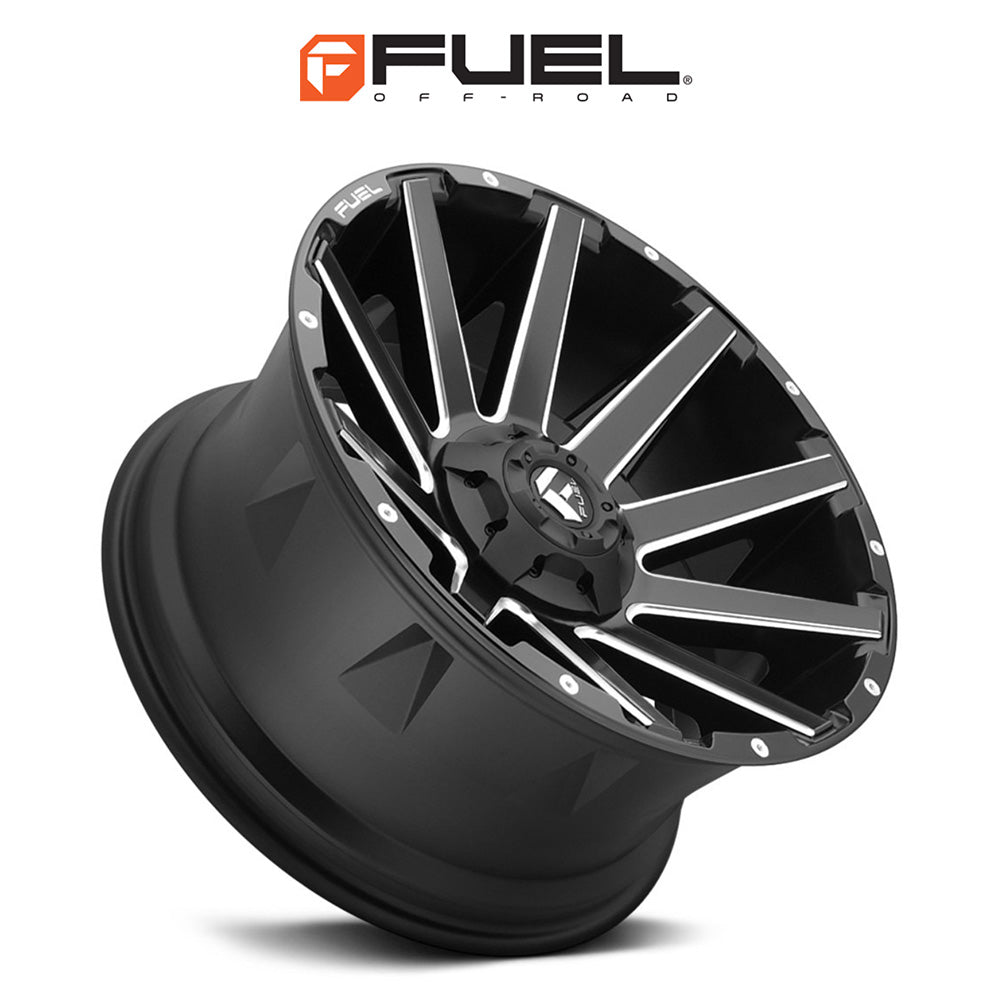 トヨタ ランドクルーザー用 フューエル コントラ 20x9J ET 20 フロント、リア マットブラックミルド ホイール４本セット　Fuel CONTRA 20X9 6X135/5.5 106.1 NBD +20 (消費税、送料込み)