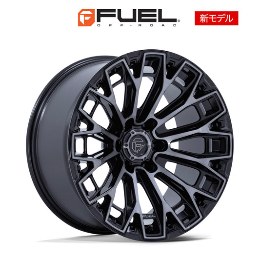 トヨタ ランドクルーザー用  フューエル トラックス 20x9J ET 20 フロント、リア グロスブラック マシニング加工フェイスダークティント ホイール４本セット　Fuel TRAX 20X9 6X5.5 106 +20 G-BLK MF-DTCC (消費税、送料込み)