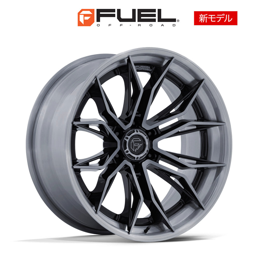 トヨタ ランドクルーザー用 フューエル ミューティニー 20x9J ET 20 フロント、リア グロスブラック ブラッシュド ダークティント フュージョンフォージドホイール４本セット　Fuel MUTINY 20X9 6X5.5 106 +20 G-BLK BRDT (消費税、送料込み)