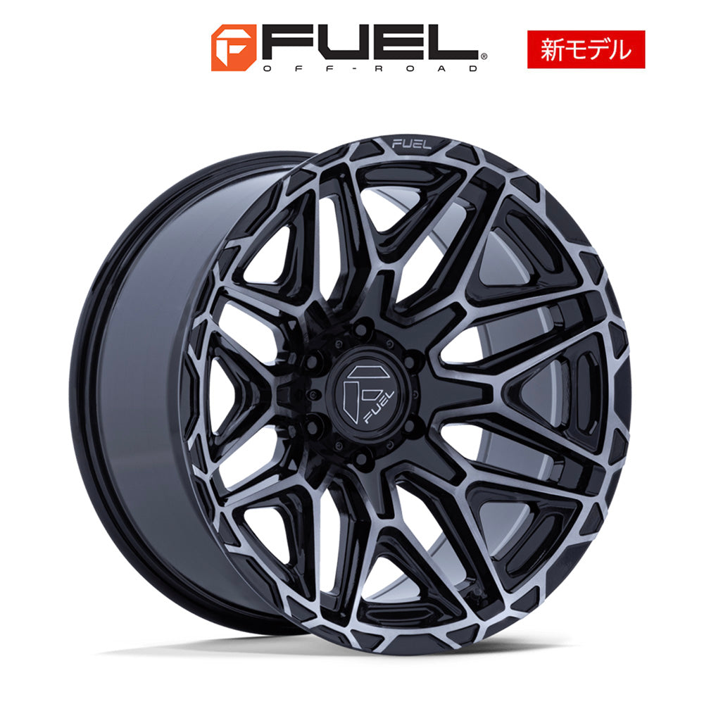 トヨタ ランドクルーザー用  フューエル インジェクター 20x9J ET 20 フロント、リア グロスブラック マシニング加工フェイス ダブルダークティント仕上げ ホイール４本セット　Fuel INJECTOR 20X9 6X5.5 106 +20 GBLK-MCH-DT (消費税、送料込み)