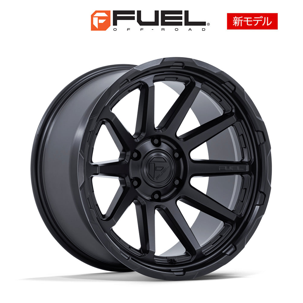 トヨタ ランドクルーザー用 フューエル サーキット 17x8.5J ET 25 フロント、リア マットブラック ホイール４本セット　Fuel CIRCUIT 17X8.5 6X5.5 106 +25 M-BLK (消費税、送料込み)