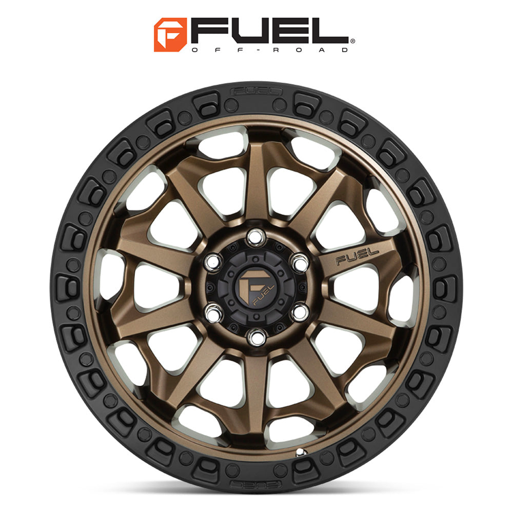 トヨタ ランドクルーザー用 フューエル カバート 18x9J ET 20 フロント、リア マットブロンズブラックビーズリング ホイール４本セット　Fuel COVERT 18X9 6X5.5 106 ZDB +20 (消費税、送料込み)