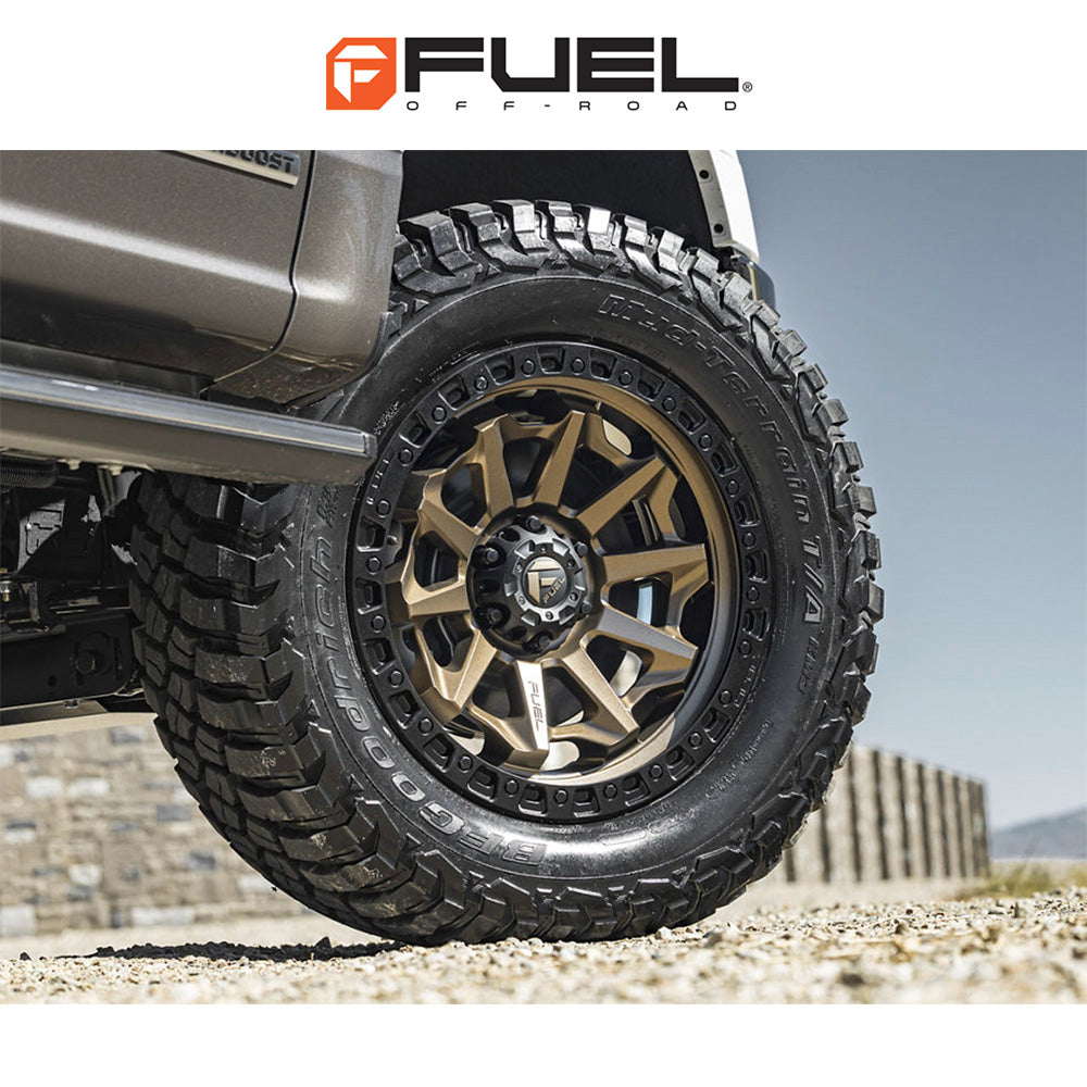 トヨタ ランドクルーザー用 フューエル カバート 18x9J ET 20 フロント、リア マットブロンズブラックビーズリング ホイール４本セット　Fuel COVERT 18X9 6X5.5 106 ZDB +20 (消費税、送料込み)