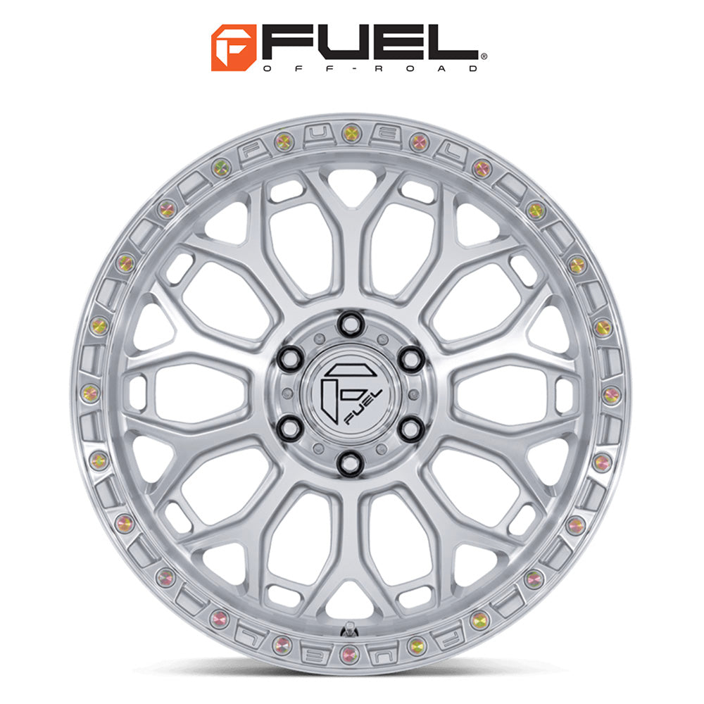 トヨタ ランドクルーザー用 フューエル タロン 20x9J ET 20 フロント、リア グロスシルバーマシンドフェイス ホイール４本セット　Fuel TALON 20X9 6X5.5 106 +20 G-SLV-MCH (消費税、送料込み)